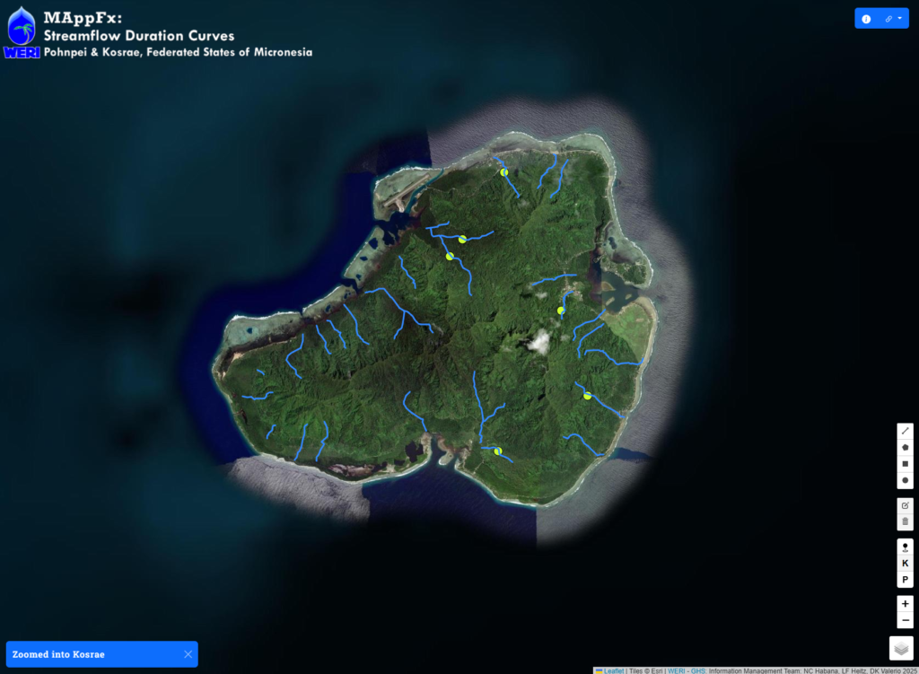 Preview of Kosrae, FSM on MAppFx interface.