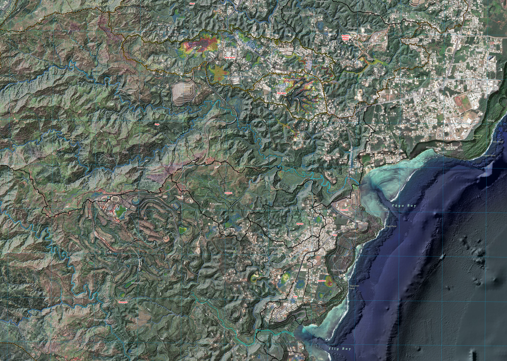 WERI Hydrologic Map of Guam Watersheds