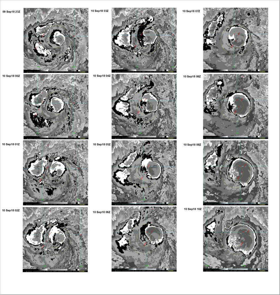 Image previews of typhoons